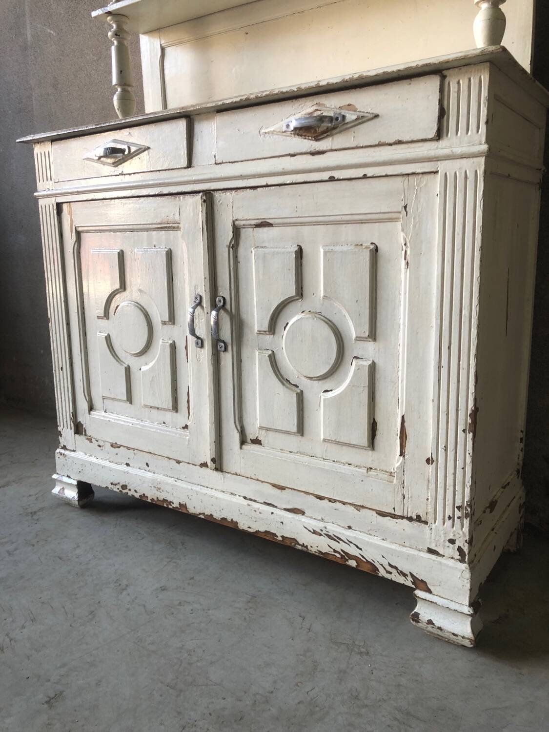 Old patinated dresser buffet