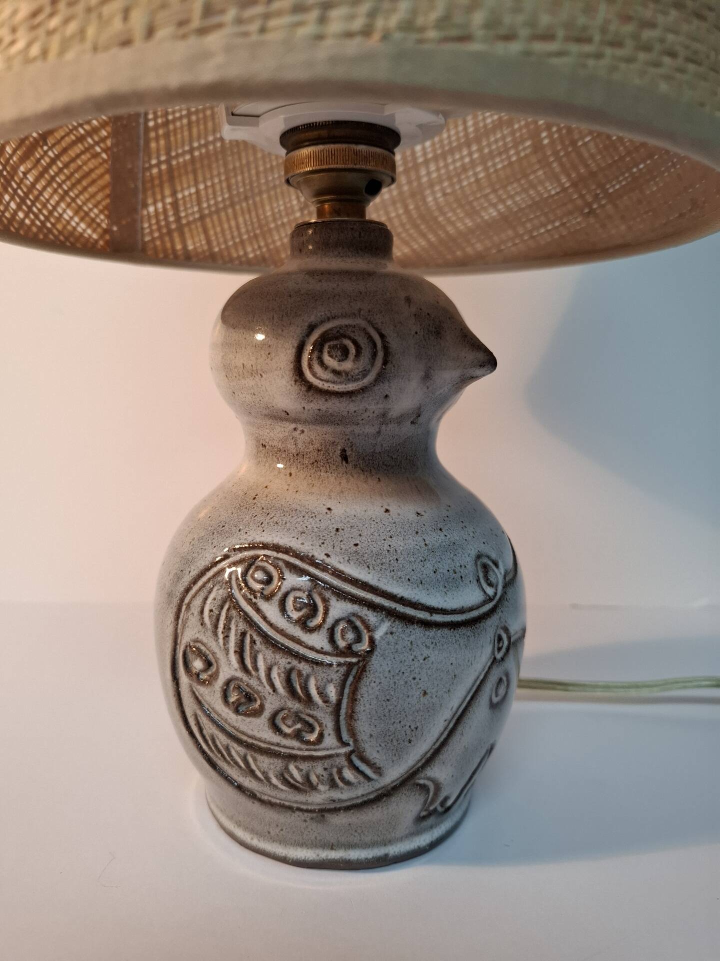 Lampe en céramique zoomorphe 70's
