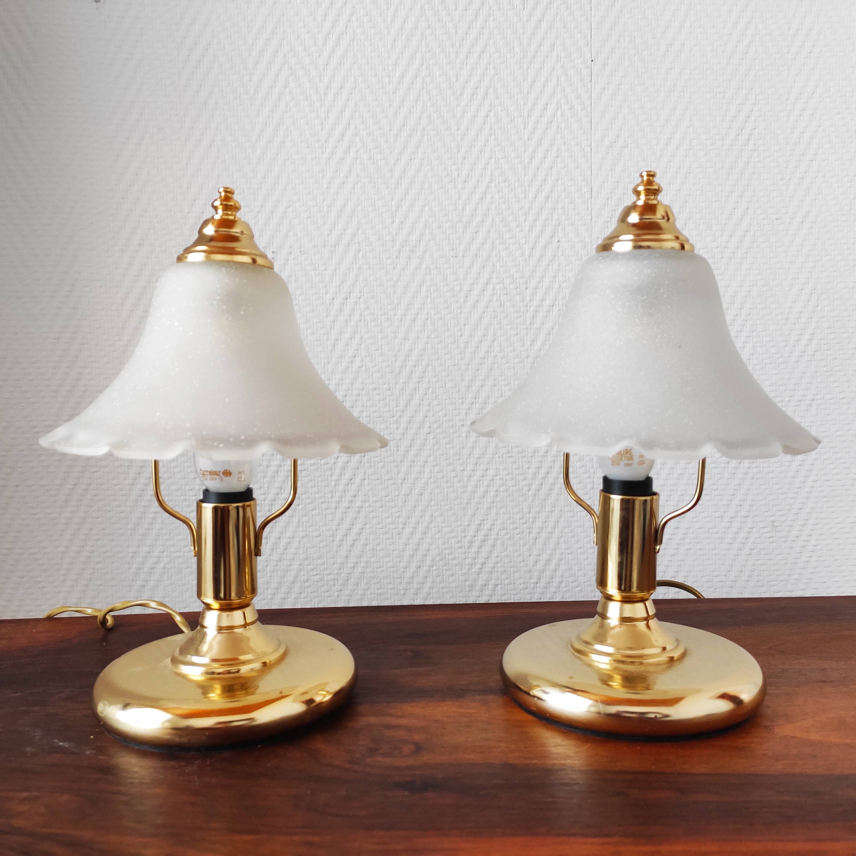 Pair of vintage mushroom lamps