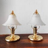 Paire de lampes champignon vintage