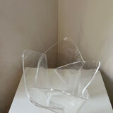 Vintage Guzzini style plexiglass design vase