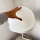 Vintage Postmodern Table Lamp by Glashütte Limburg – White Glass Globe
