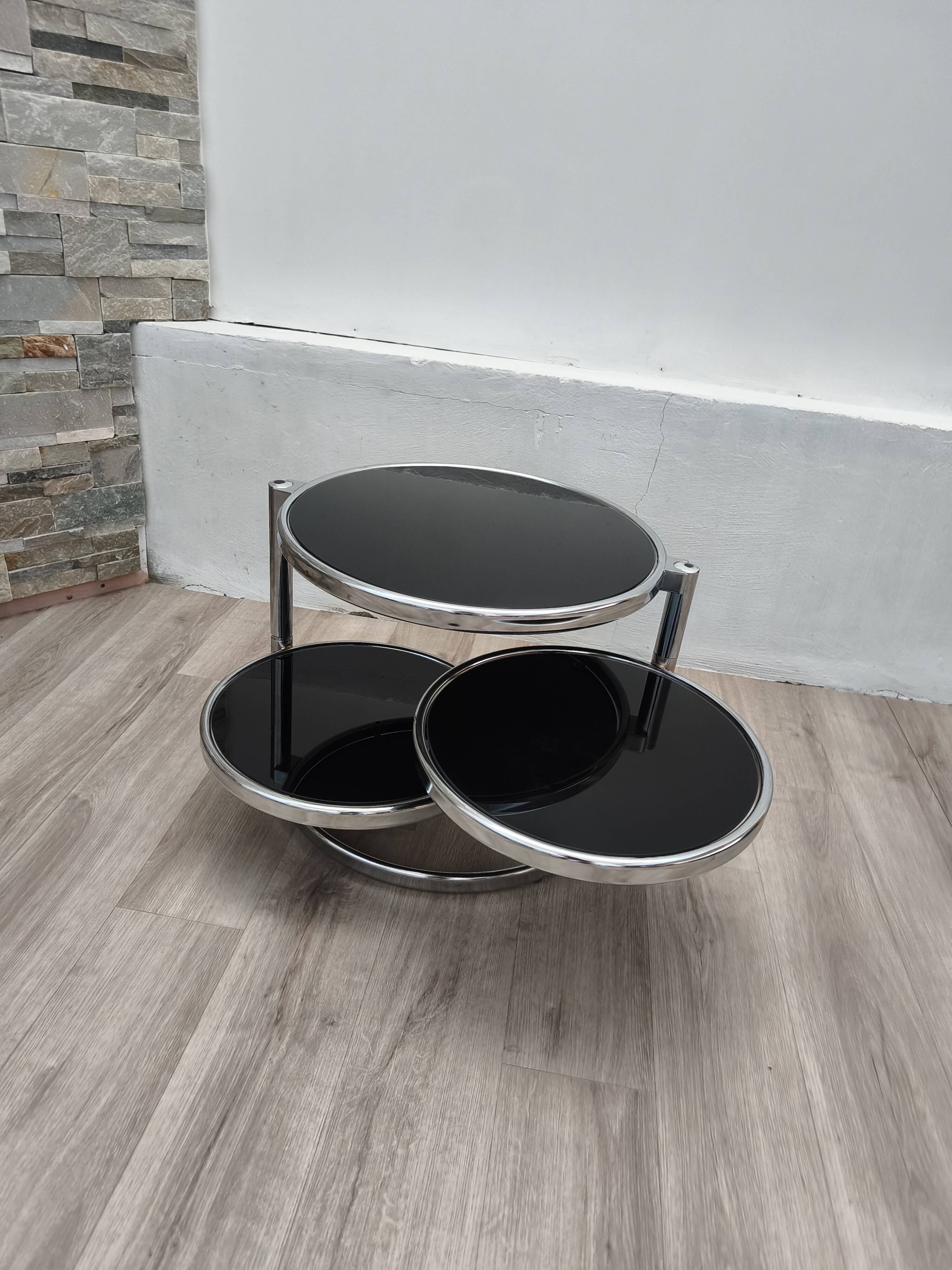 Leitmotiv 1970s rotating tray side table