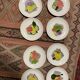 Set of porcelain plates with fruit signed Villeroy & Boch