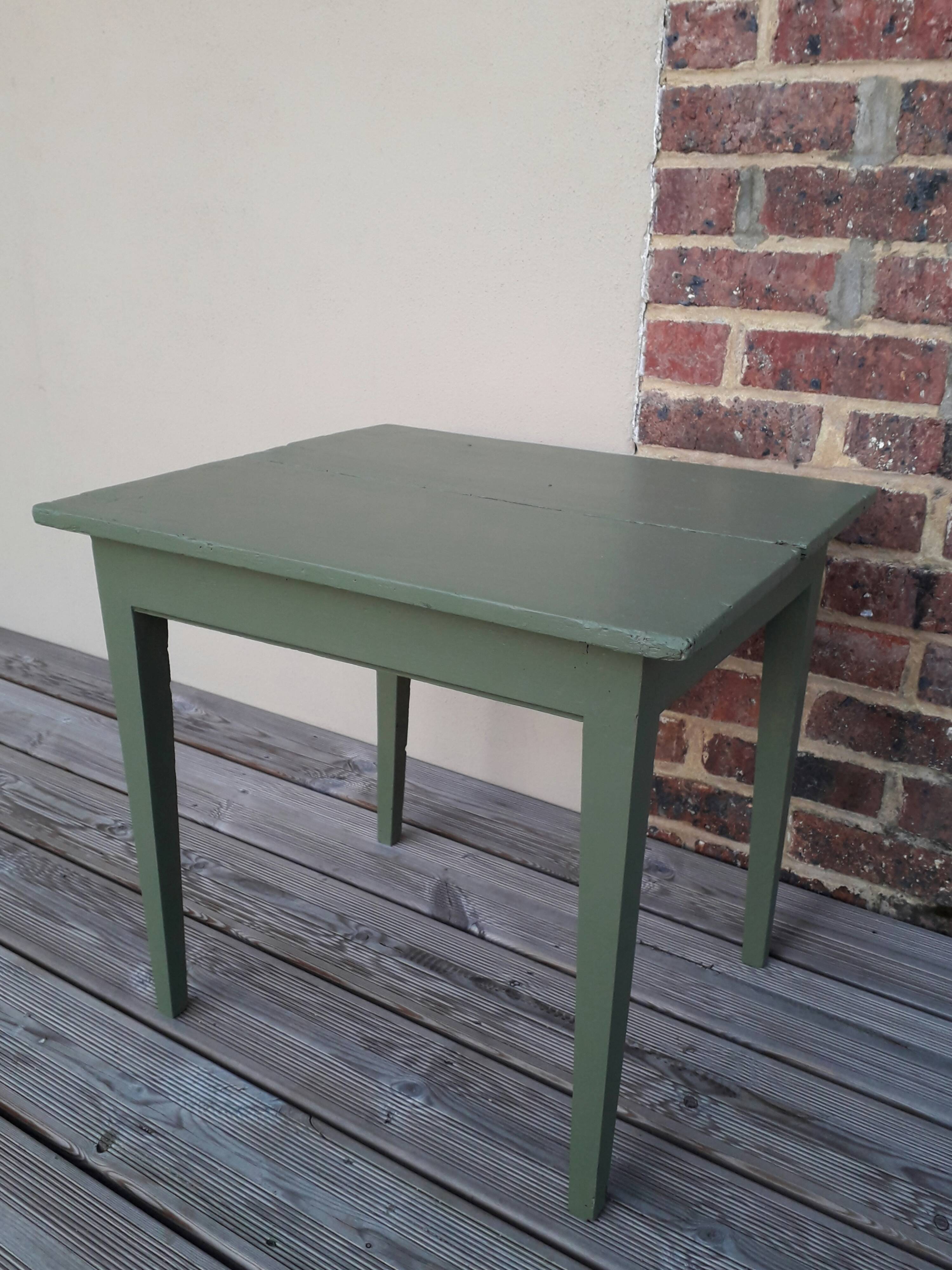 Olive green table