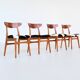 Hans Wegner model CH30 dining chairs in cowskin Carl Hansen Denmark 1952