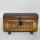 Spanish style leather and wood chest