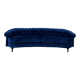 3-seater sofa type Chesterfield in blue velvet