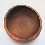 Three bowls solid wood turned patinated vintage