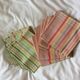 Set of 12 old napkins (6 pink + 6 green) - Big complexion - 50*50