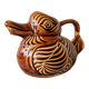 Brown duck slip pitcher from Sarreguemines, France, 1970s