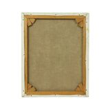 Vintage Abstract Painting on Canvas Nude Woman La Pipe