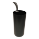 "Golf" umbrella stand in black plastic and chrome