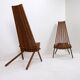 Paire de chaises pliantes en teck - intérieur extérieur