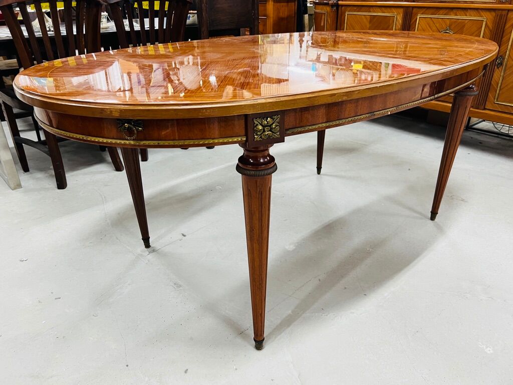 Inlaid rosewood dining table