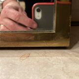 Rectangular brass mirror