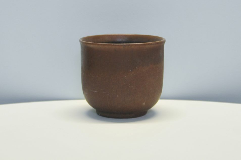 Vintage brown flower pot from Denmark