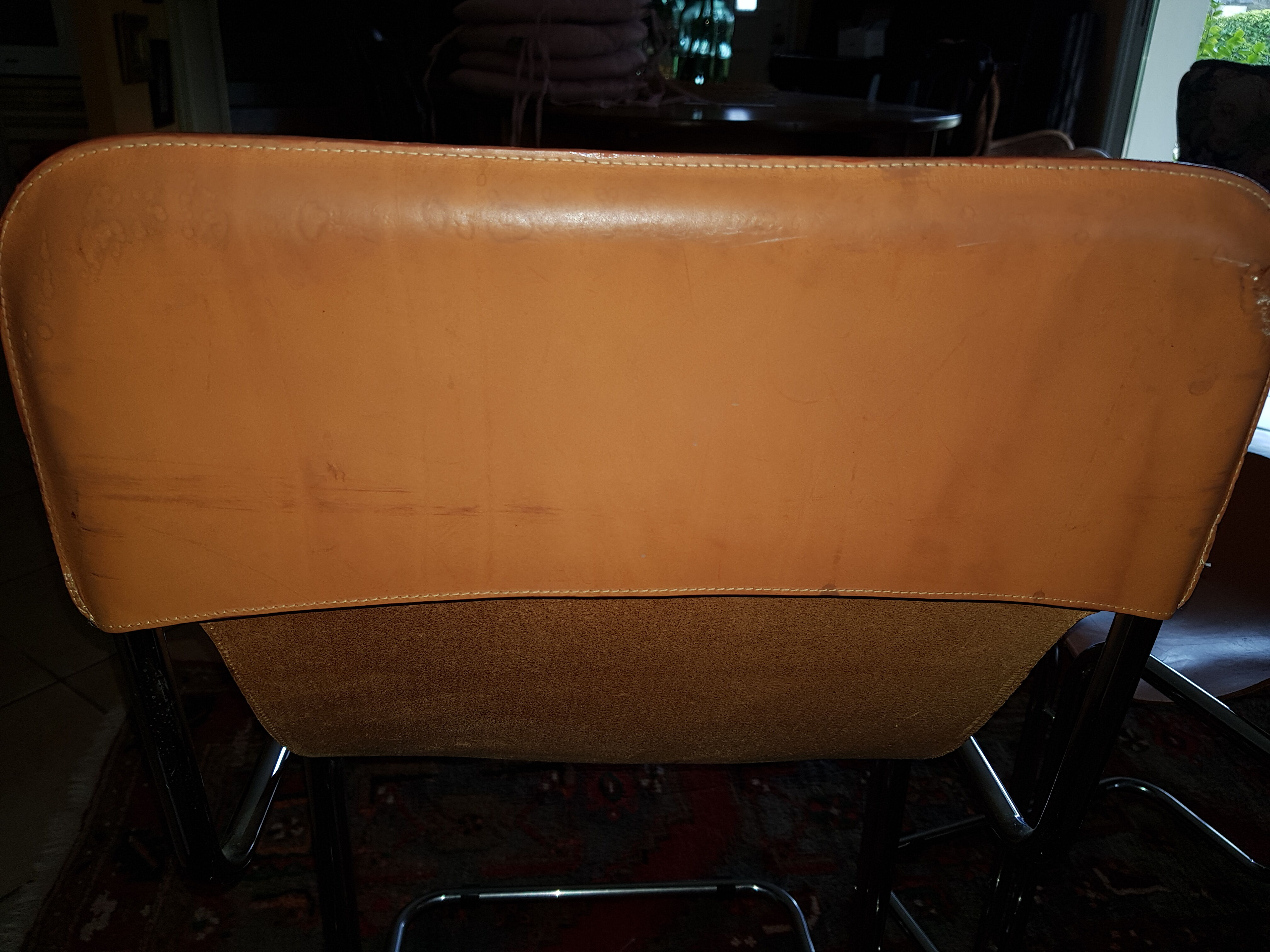 Leather and chrome chairs 1970