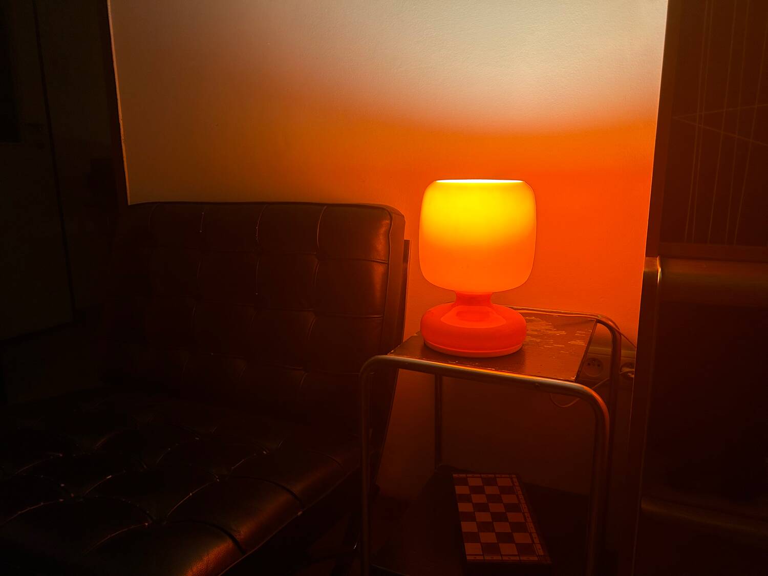 Lampe de bureau vintage en verre opale pour Osvetlovaci Sklo, Tchécoslovaquie