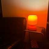 Lampe de bureau vintage en verre opale pour Osvetlovaci Sklo, Tchécoslovaquie