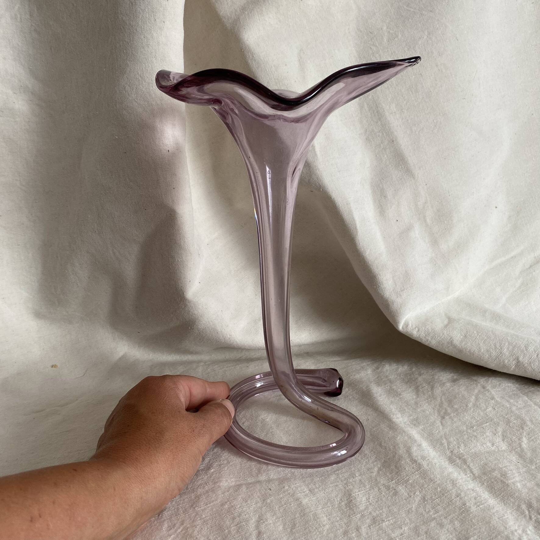 Trumpet vase 27 cm, Murano vase from the 1970s.