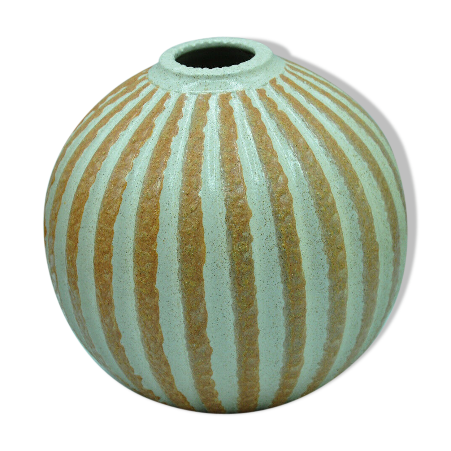 Coloquinte vase in recoiking by Jacques Breugnot