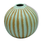 Coloquinte vase in recoiking by Jacques Breugnot