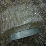 Glass wall lamp, vintage 70s