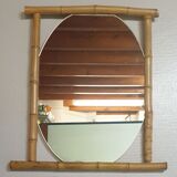 Bamboo cane mirror