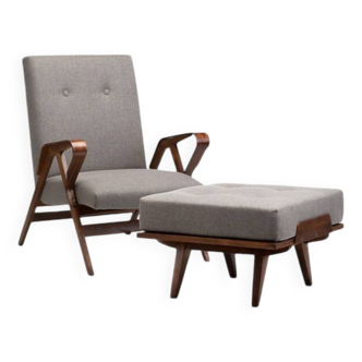 Fauteuil et repose pied
