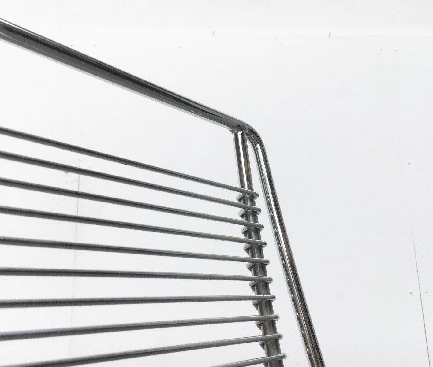 Vintage German Kreuzschwinger lounge chair by Till Behrens for Meyer Stahlmöbel, 1980s.