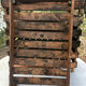 Set of eight old wooden shelves