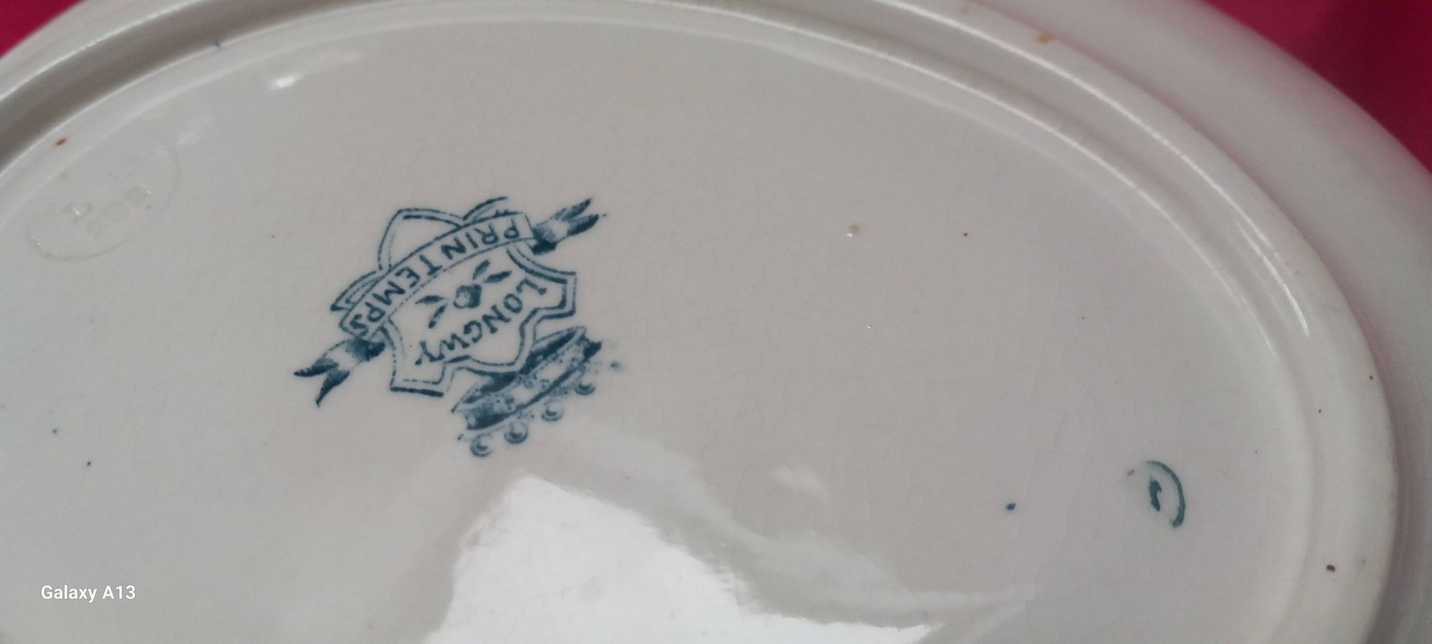Longwy ceramic sauce boat spring model