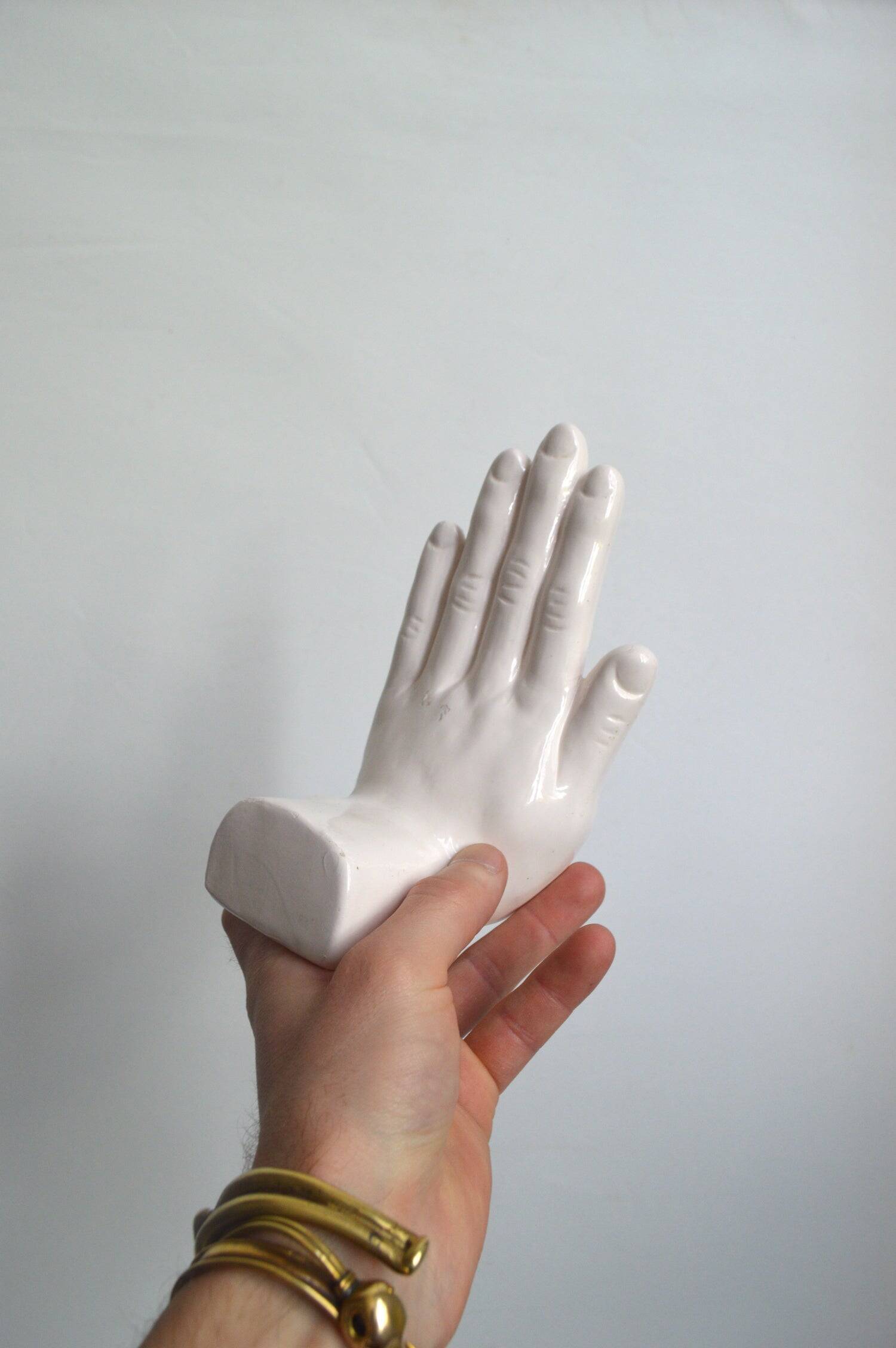 Ceramic Hands Bookends