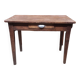 Small rustic children's table in old oak wood with drawer and shell handle