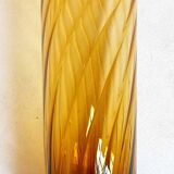 Set of 6 vintage amber glasses Height 17 cm