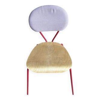 Wooden and fabric chair with metal legs by Sostrene Grene
