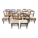 Suite of 12 rustic mulched chairs