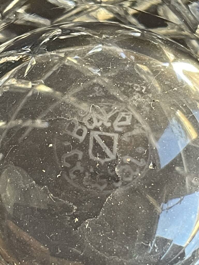 4 Large cut crystal glasses – Cristalleries Royales de Champagne