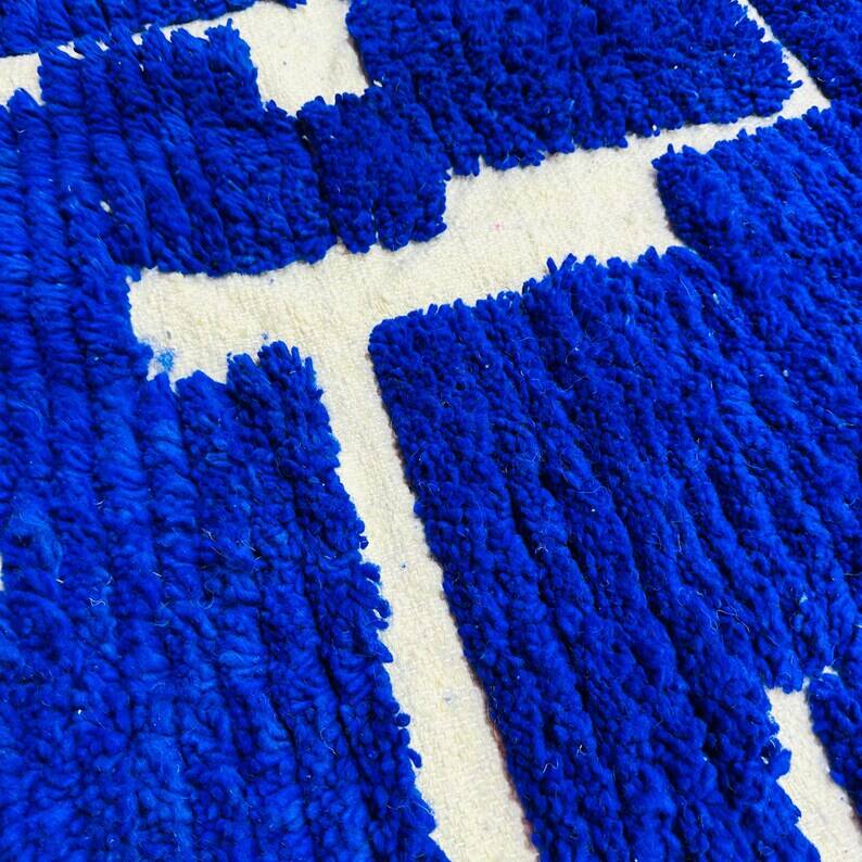 Majorelle blue rug 250cm x 150cm