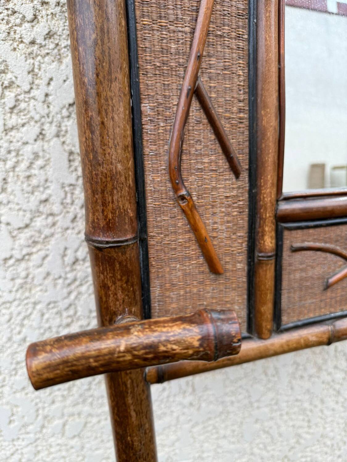 Porte-manteau / vestiaire ancien en bambou (époque 1920)