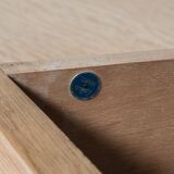 Mid-Century Oak Curved French Desk