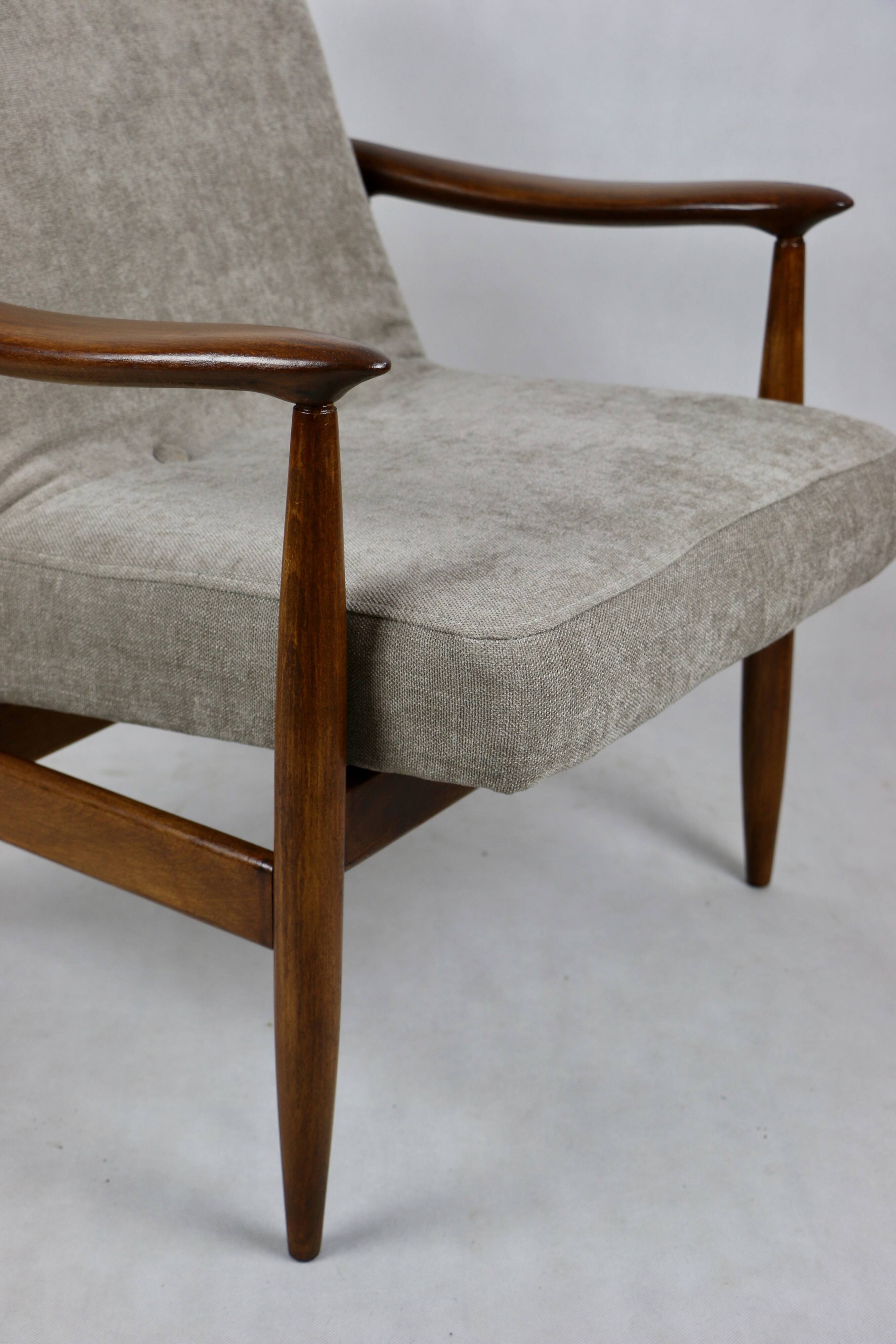 Fauteuil Lounge GFM63 Marron Clair par J. Kedziorek, 1970s