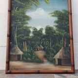 Vintage canvas painting
