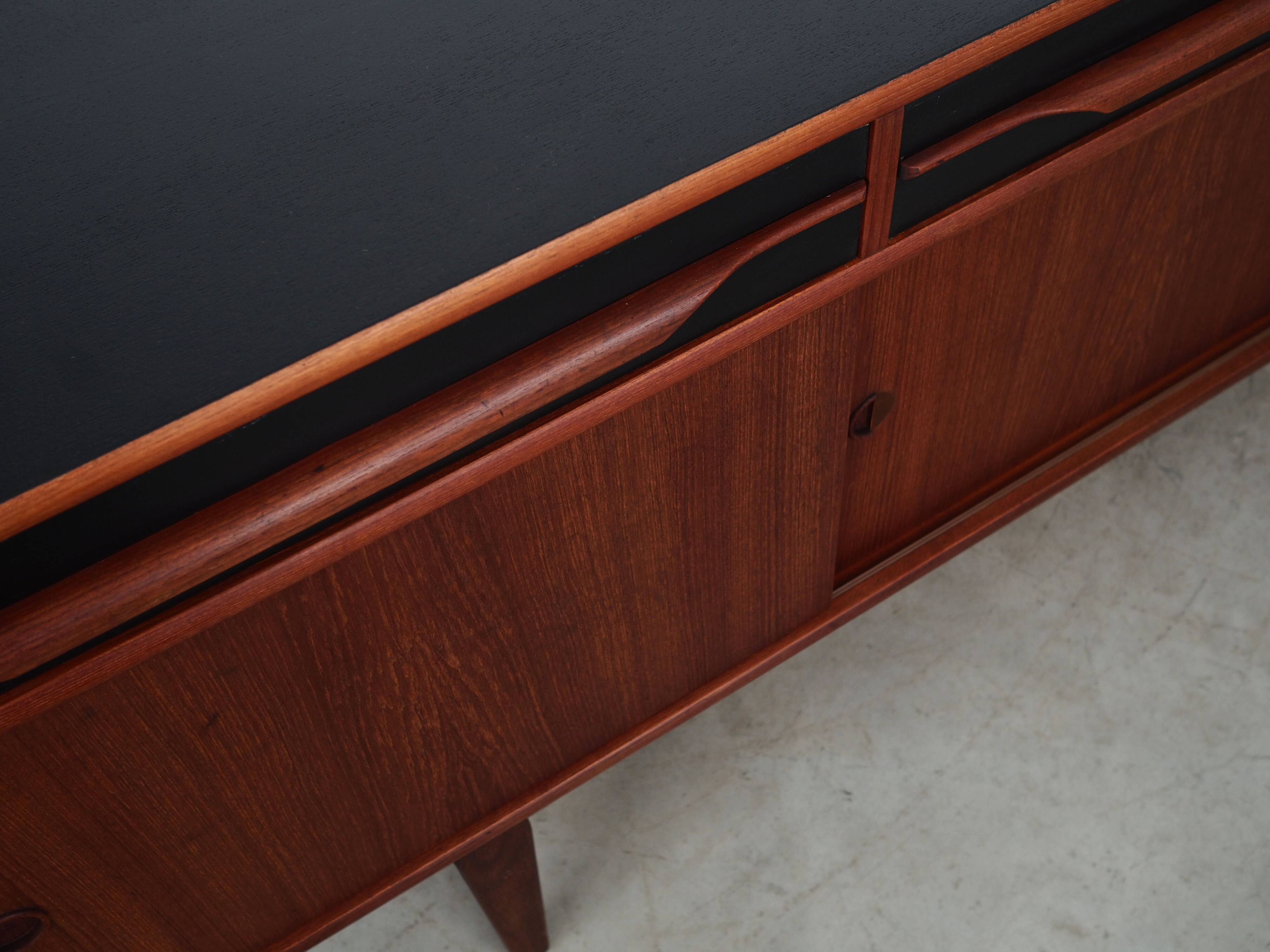 Teak sideboard, Danish design, 1970s, produced in Denmark