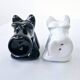 Black And White Scottish Terrier Dog Ceramic Salt And Pepper Shakers