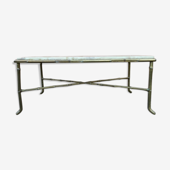 Coffee table  bamboo bronze onyx