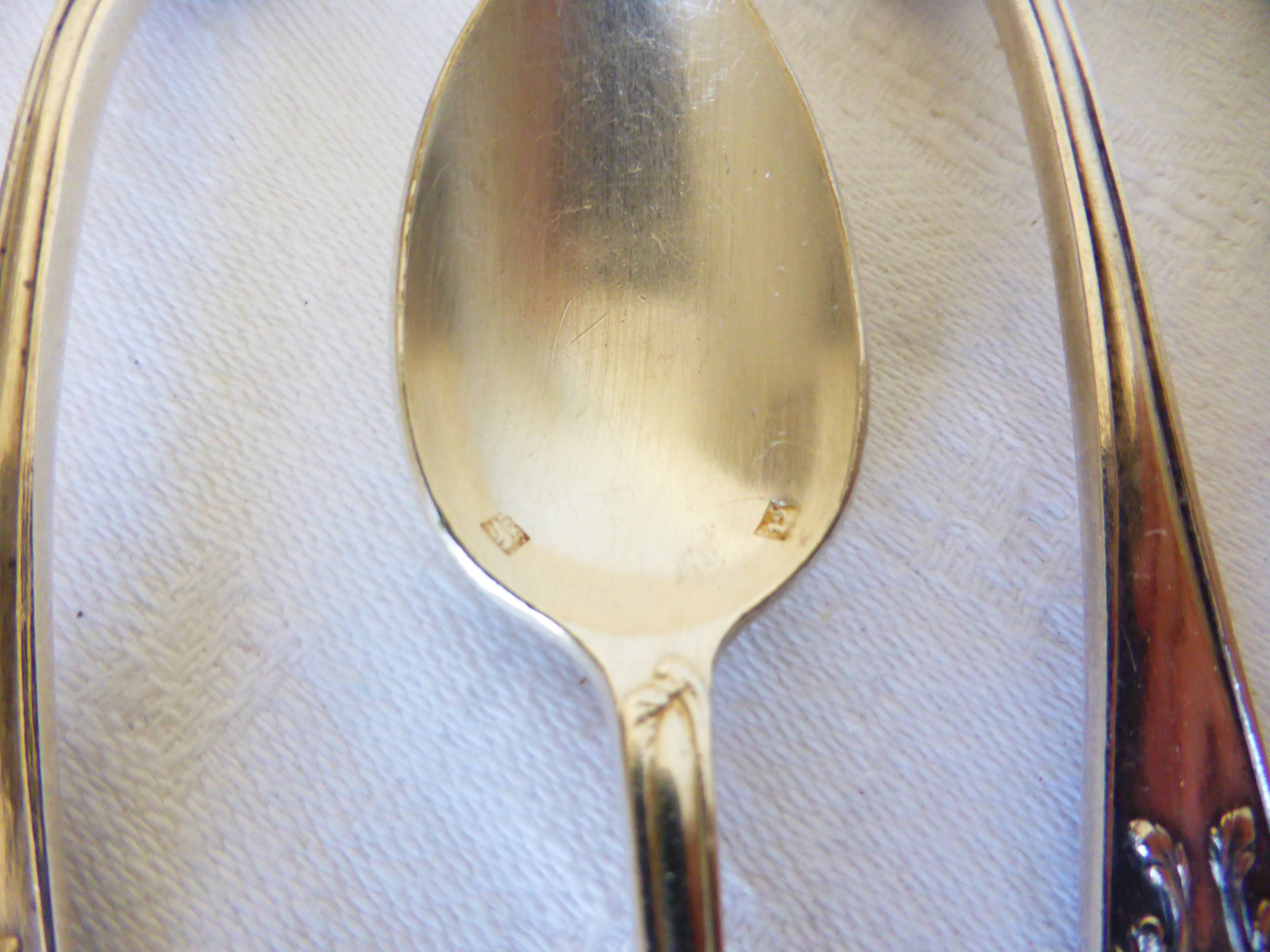 3 small spoons + 3 vintage silver-plated metal mocha spoons