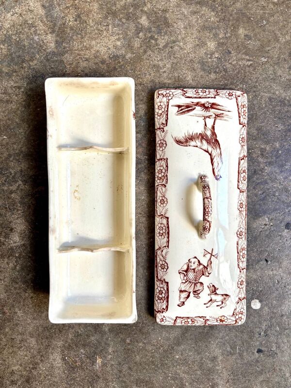 Boîte à peigne K&G Lunéville en terre de fer marron