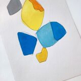 Geometric painting on paper